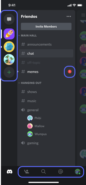 Discord widget information architecture and feature research