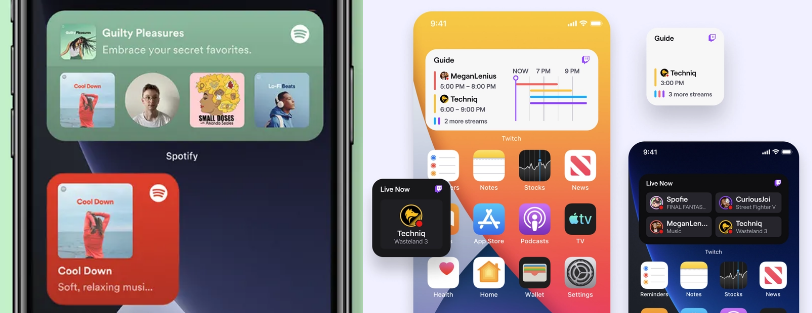 Discord widget wireframes mapping features to user entry points